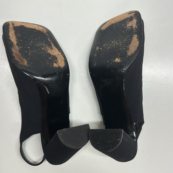 Robert Clergerie Heels High Heel Shoes Square Open Toe Ankle Strap Black Size 8 - Picture 10 of 11